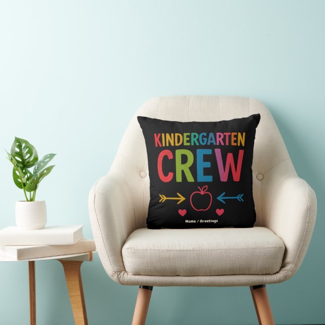 Kinder Crew Grappig Kindergarten Leuk Terug Naar S Kussen (Stoel)