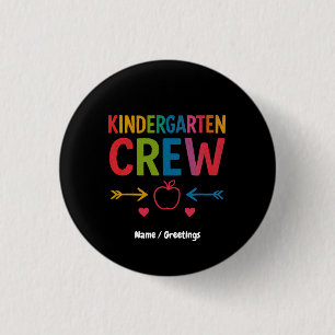 Kinder Crew Grappig Kindergarten Leuk Terug Naar S Ronde Button 3,2 Cm