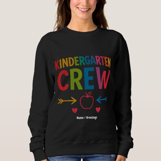 Kinder Crew Grappig Kindergarten Leuk Terug Naar S Trui (Voorkant)