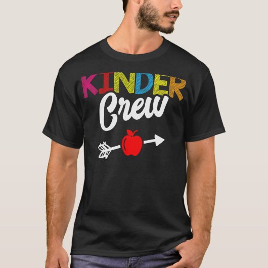 Kinder Crew Kindergarten Leerleraar Kinder achtera T-shirt (Voorkant)