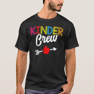 Kinder Crew Kindergarten Leerleraar Kinder achtera T-shirt