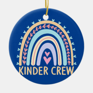 Kinder Crew Kindergarten Leraar Regenboog 1 dag Keramisch Ornament