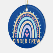 Kinder Crew Kindergarten Leraar Regenboog 1 dag Keramisch Ornament (Links)