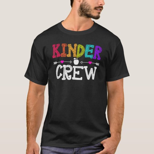 Kinder Crew Kindergarten Onderwijzer 1e dag van de T-shirt (Voorkant)