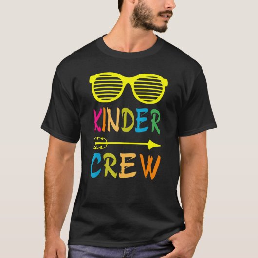Kinder Crew Kindergarten Onderwijzer 1e dag van de T-shirt (Voorkant)