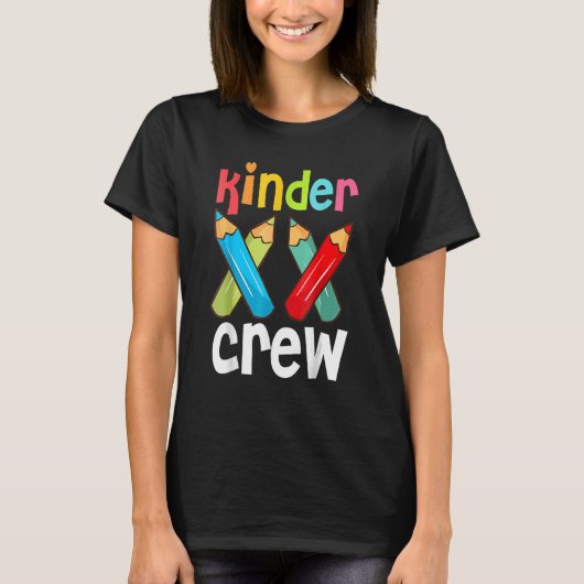 Kinder Crew Kindergarten Onderwijzer 1e dag van de T-shirt (Voorkant)