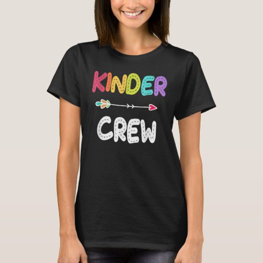 Kinder Crew Kindergarten Onderwijzer 1e dag van de T-shirt (Voorkant)