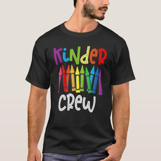 Kinder Crew Kindergarten Onderwijzer 1e dag van de T-shirt (Voorkant)