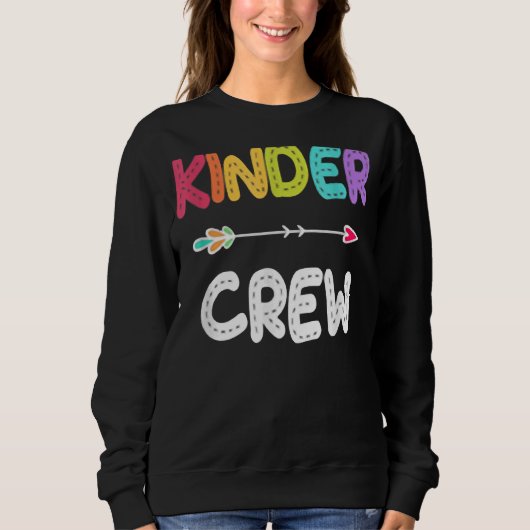 Kinder Crew Kindergarten Onderwijzer 1e dag van de Trui (Voorkant)