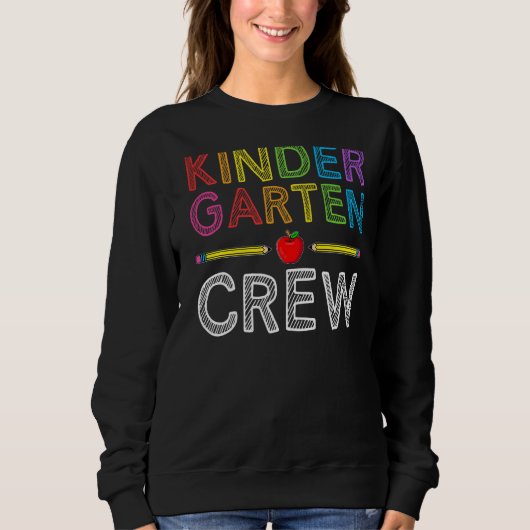 Kinder Crew Kindergarten Onderwijzer 1ste dag van Trui (Voorkant)