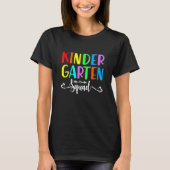 Kinder Crew Kindergarten Squad Teacher 1 dag van d T-shirt (Voorkant)