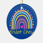 Kinder Crew Kindergarten Teacher Rainbow Heart Keramisch Ornament (Links)