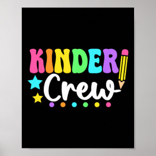 Kinder Crew Kleuterschool Terug naar school Lerare Poster