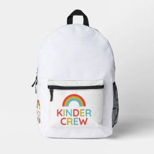Kinder Crew Regenboog – Schattige Pastel Terug naa Bedrukte Rugzak