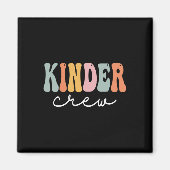 Kinder Crew Retro Groovy  Happy First Day O Magneet (Voorkant)