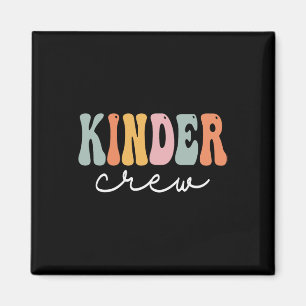 Kinder Crew Retro Groovy Happy First Day O Magneet