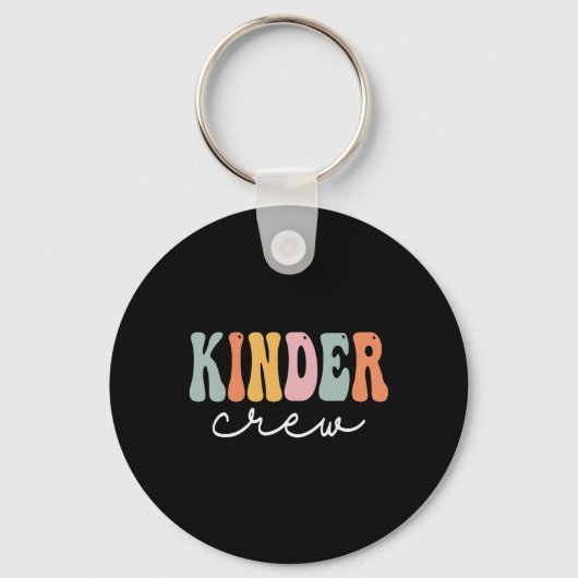 Kinder Crew Retro Groovy  Happy First Day O Sleutelhanger (Voorkant)