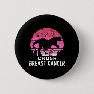 Kinder Crush Breast Cancer Roze Trex Dino Bewusthe Ronde Button 5,7 Cm
