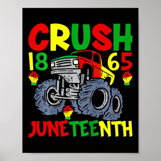 Kinder crush Juneteenth Truck Design voor Juneteen Poster (Voorkant)