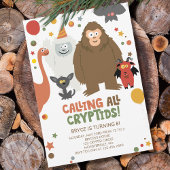 Kinder Cryptid verjaardagsuitnodiging Kaart