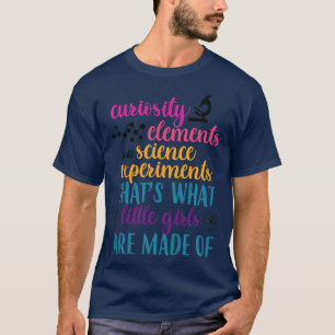 Kinder curiositeitselementen en wetenschappelijke t-shirt