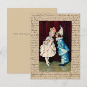 Kinder Curtsy ~ Briefkaart / Uitnodigingen (Voorkant / Achterkant)