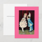 Kinder Curtsy CHANGE COLOR ~ Briefkaart / uitnodig (Voorkant / Achterkant)