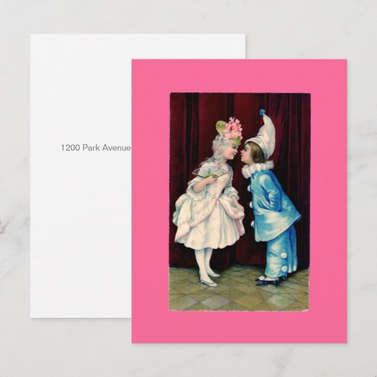 Kinder Curtsy CHANGE COLOR ~ Briefkaart / uitnodig (Voorkant / Achterkant)