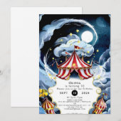 Kinder Custom Circus Birthday Kaart (Voorkant / Achterkant)