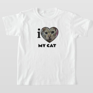 Kinder Custom "I Heart" Foto & Tekst T-Shirt