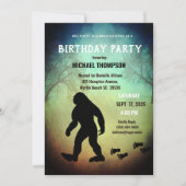 Kinder Cute Big Foot/Sasquatch Birthday Party Inv Kaart (Voorkant)