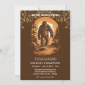 Kinder Cute Big Foot/Sasquatch Birthday Party Kaart (Voorkant)