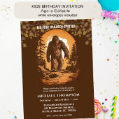 Kinder Cute Big Foot/Sasquatch Birthday Party Kaart