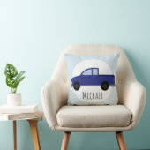 Kinder Cute Blue Pickup Truck Boys Name Nursery Kussen (Stoel)