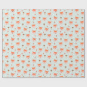 Kinder Cute Cartoon Fox ziet paddenstoelen Cadeaupapier (Vlak)