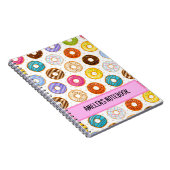 Kinder Cute Donut Pattern Persoonlijk Notitieboek (Rechterzijde)