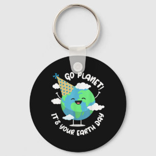 Kinder Cute Earth Day Go Planet the Your Earth Day Sleutelhanger