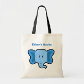 Kinder Cute ELEPHANT Library Book Bag Tote Bag (Voorkant)