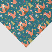 Kinder Cute Forest Foxes in Love Tissuepapier (Detail)