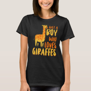 Kinder Cute Giraffe gewoon een jongen die van Gira T-shirt