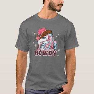 Kinder Cute Horse Cowgirl Westerne Zuidelijke Meis T-shirt