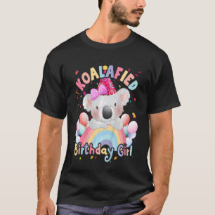Kinder Cute Koalafied Birthday Girls Koala Beer T-shirt