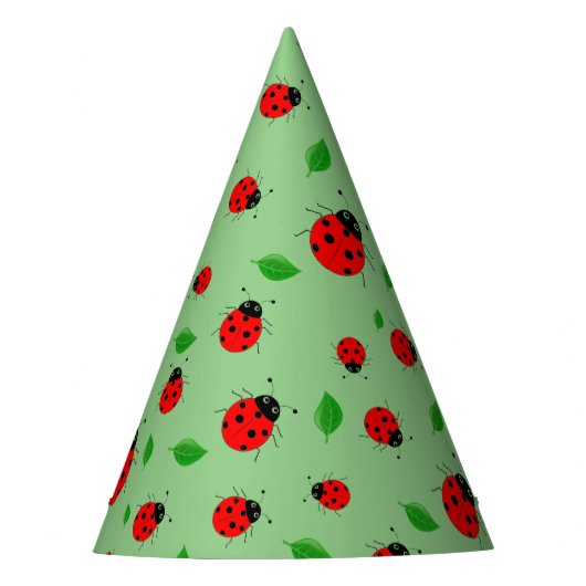 Kinder Cute lady bug & green verlofpatroonverloop Feesthoedjes (Voorkant)