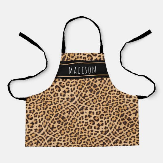 Kinder Cute Leopard Print Personalized Girls Schort (Voorkant)