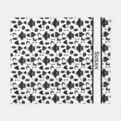 Kinder Cute Owl Moon Heart Umbrella Winter Pet Fleece Deken (Voorkant (Horizontaal))