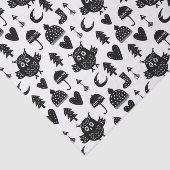 Kinder Cute Owl Moon Heart Umbrella Winter Pet Tissuepapier (Detail)