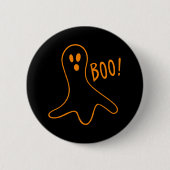 Kinder Cute Scary Boo Halloween Ghost Black Round Ronde Button 5,7 Cm (Voorkant)