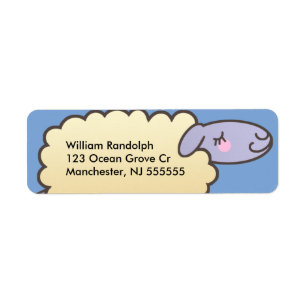 Kinder Cute Sheep Return Address Labels