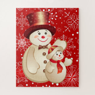 Kinder Cute Snowman Puzzle Legpuzzel