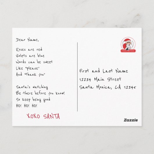 Kinder Cute Valentijnsdag Briefkaart (Achterkant)